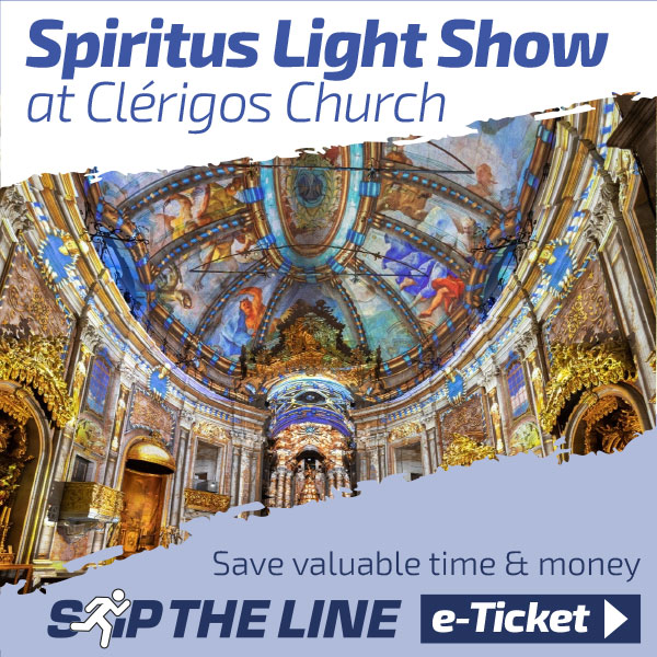 Spiritus Light Show at Clérgios Church entrance ticket